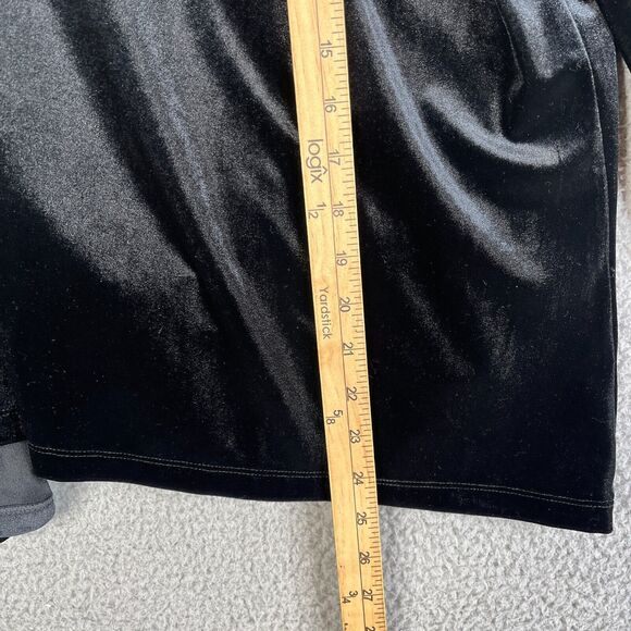 Torrid Cardigan Sweater Womens 0 Black L Open Front Sequins Beaded Fringe Velvet - Picture 10 of 11